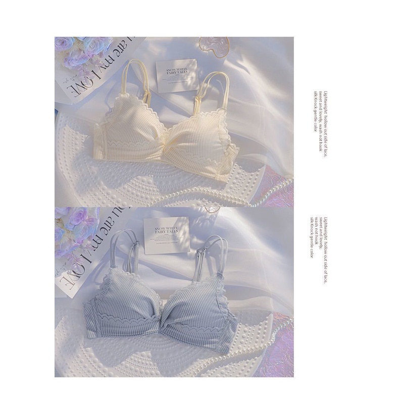 Bra set lingerie sexy Set Bra Eksplosif Pengumpul bra tanpa kawat Payudara Kecil Lingerie