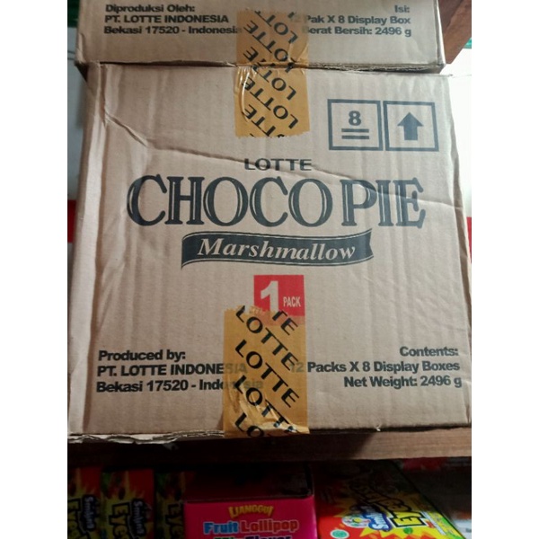 

Chocopie Rasa Cokelat 1 Karton isi 8 Box x 12pcs