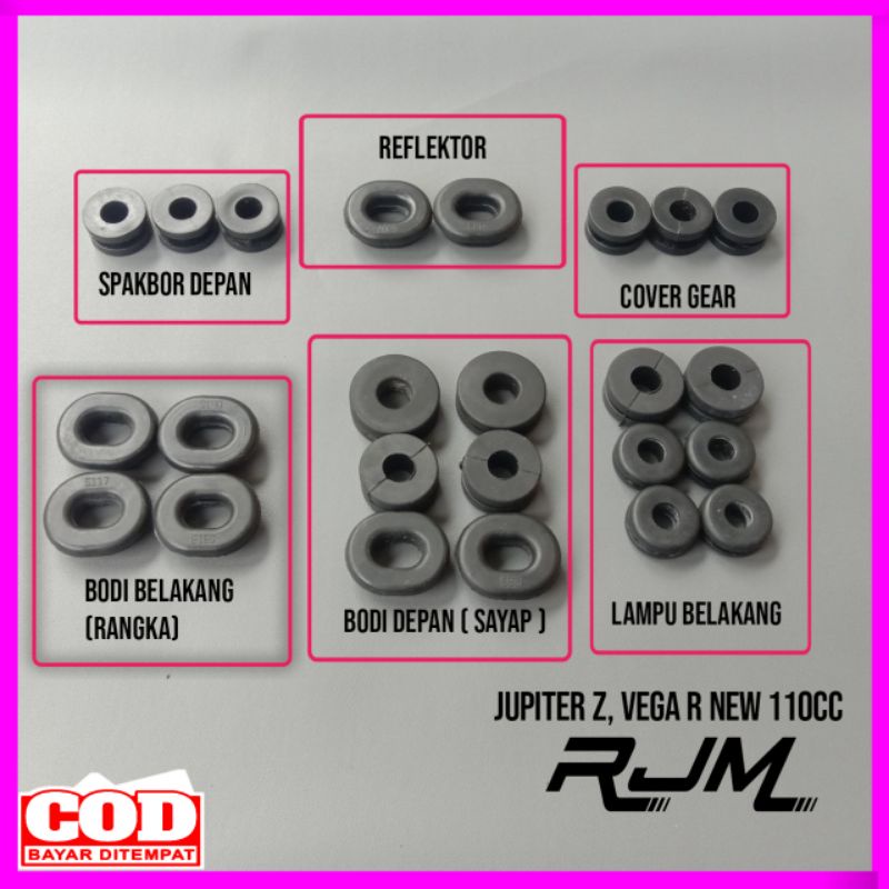 Karet bodi set jupiter z vega r new 110cc/karet cover bodi body yamaha  jupiter z vega r new 110cc j