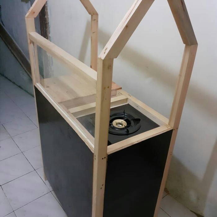 booth stand gerobak roti bakar/sosis bakar/bakso bakar dll