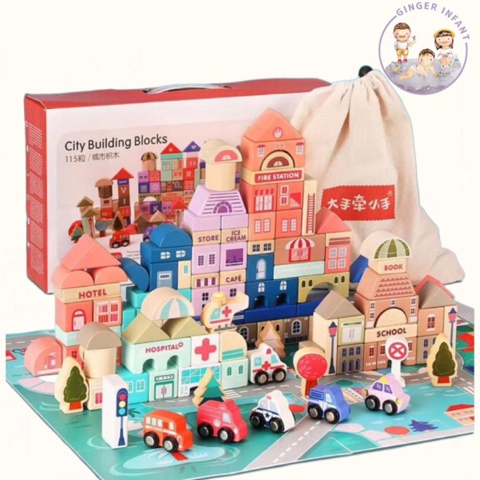 Promo 115 Building Blocks City Mainan Edukasi Anak Apartemen Rumah Kendaraan Terbaru