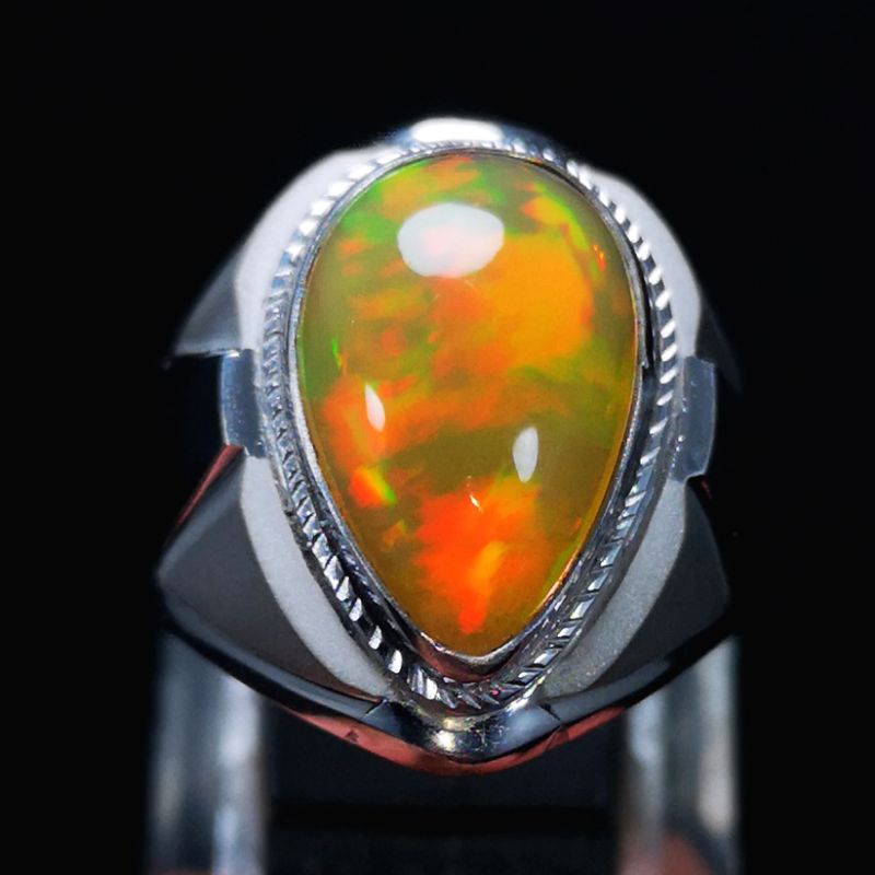 BISA COD BATU PERMATA KALIMAYA SUSU CRYSTAL ASLI NATURAL RING MONEL STAINLESS SIAP PAKAI