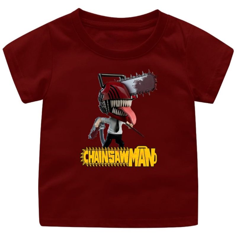 Baju Kaos Anak Laki-Laki  ANIME CHAINSAW MAN/Atasan Kaos Anak Cowok