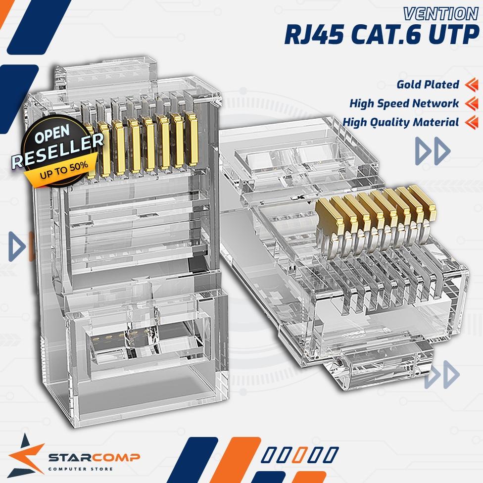 RJ45 Vention IDDR0 Cat.6 Network Connector RJ45 Transparant