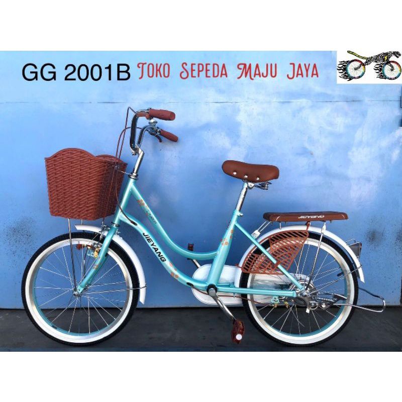 SEPEDA MINI ANAK PEREMPUAN DEWASA 20"JIEYANG 2001 KERANJANG PLASTIK