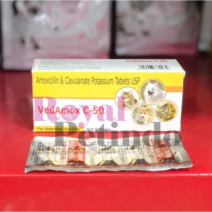 Vedamox C - 50 Antibiotik Kucing Anjing Per Tablet