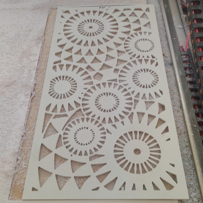 Terlaris Karawangan Pvc/Sketsel Pvc/Ornamen Cuttingan Cnc/Sket Uk 40X80 T 5Mm
