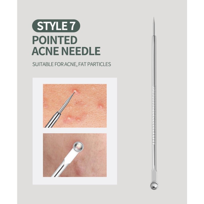 MAANGE 7 Pc/Set Komedo Jerawat Penghilang Jerawat Pinset