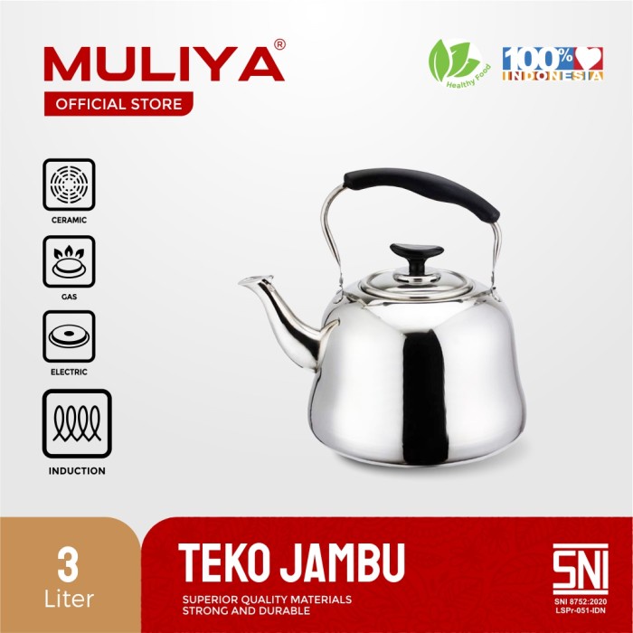 Teko bunyi stainless 3 Liter / Teko Jambu / Teko