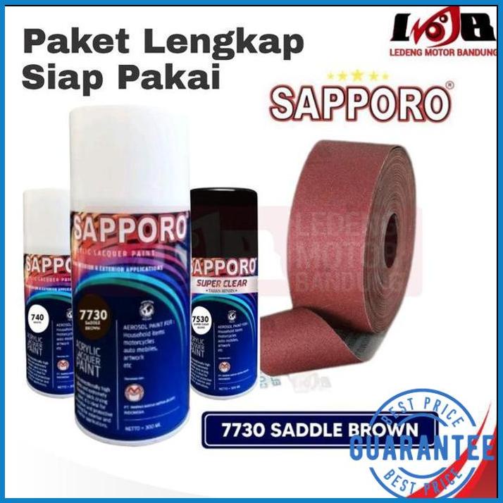 SAPPORO 7730 SADDLE BROWN CAT SEMPROT AEROSOL PILOX WARNA COKLAT TUA