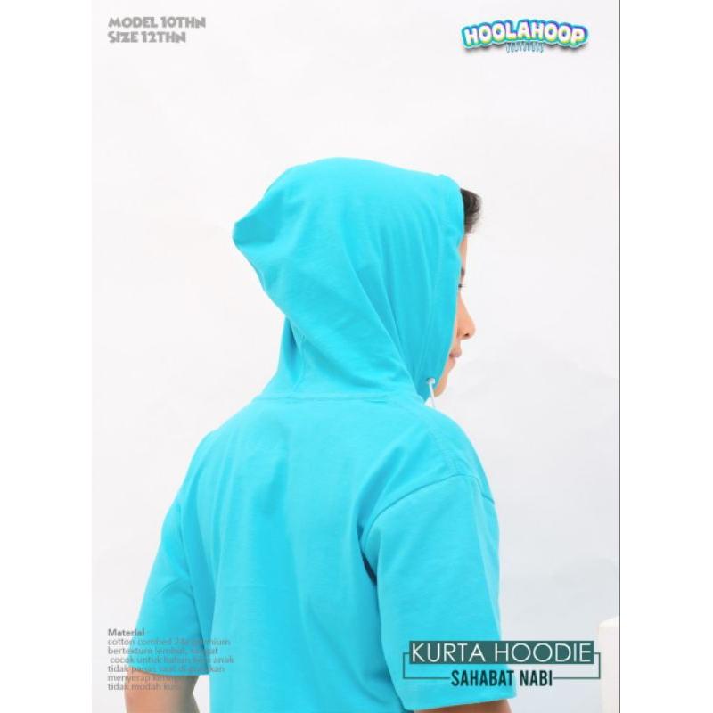 Kaos Kurta Hoodie Sahabat Nabi Anak/Tanggung/Remaja Laki-laki sz 10-18 Hoolahoop