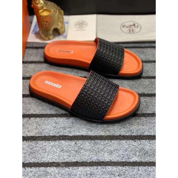 sandal cowok sendal pria slide selop series terbaru hm p1shoes mirror new slipper men