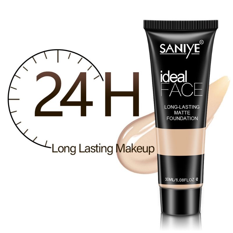 SANIYE (BPOM) Foundation Cair Matte Poreless Liquid Foundation Dengan