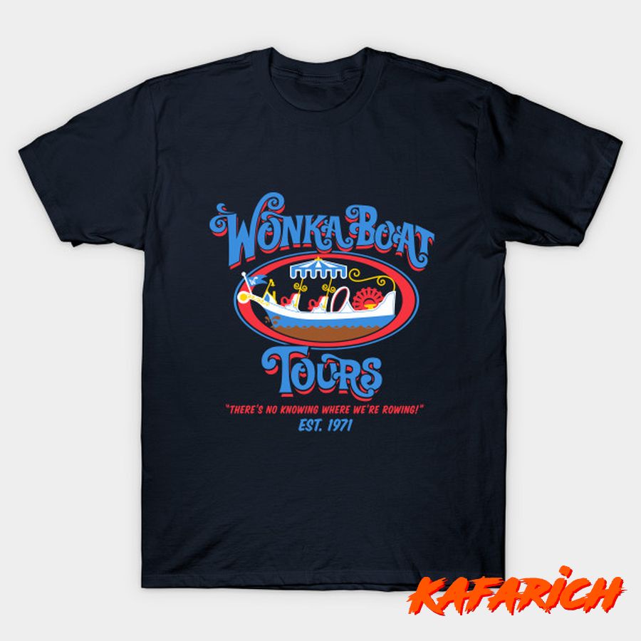 Kaos Custom Popular Wonka Boat Tours 1971 Charlie And The Chocolate Factory Willy Wonka &