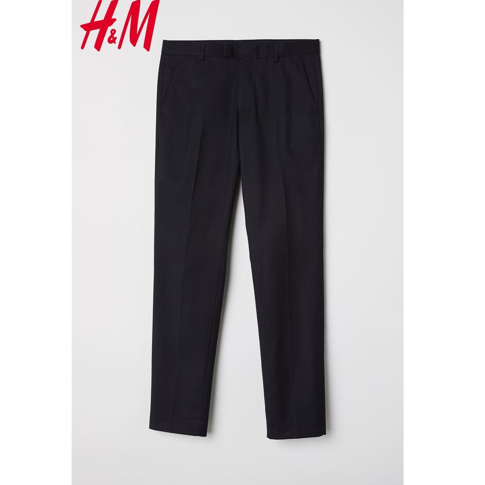 H&M Celana Kantor Formal Skinny Fit Hitam Pria Bahan Jas Suit Original ‣ TNN.30Ap23ᴵ
