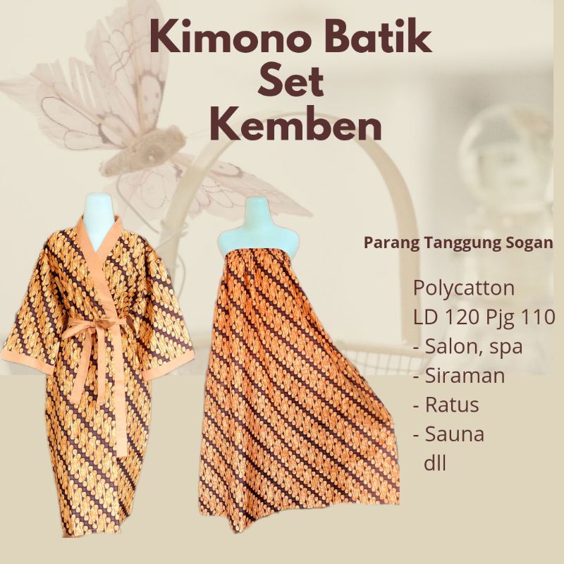 Kimono Batik Set Kemben  / Kimono Basahan / Baju Siraman