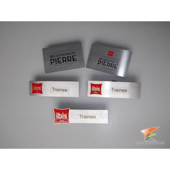 

Terlaris Nama Dada Name Tag - Kuningan & Stainless (Tebal 1Mm Tanpa Coating)
