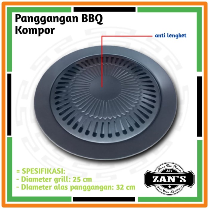 grill pan  PANGGANGAN BBQ GRILL PAN BULAT KOMPOR(J3J6) grill pan maxim pemanggang serbaguna grill pa