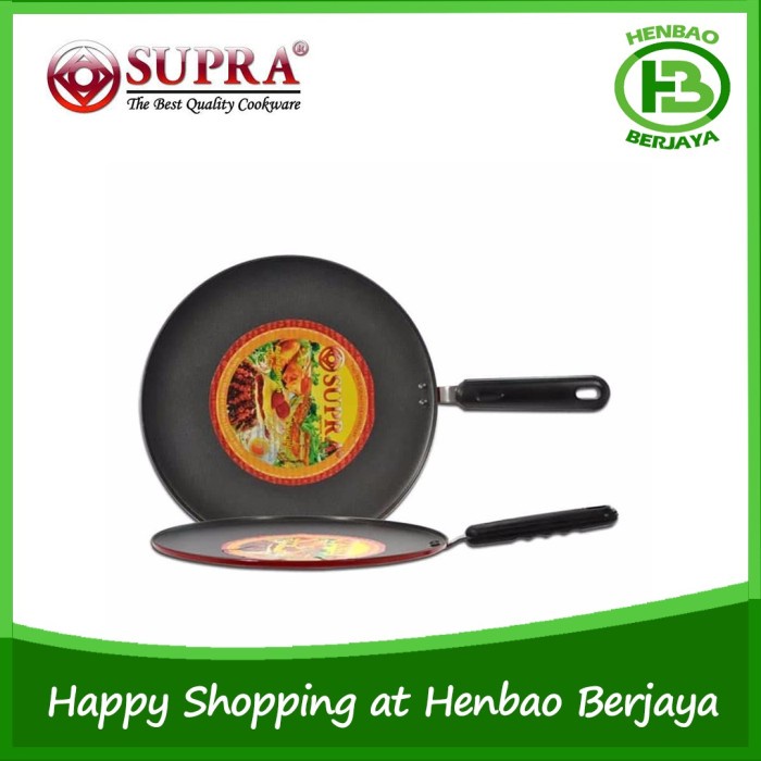 grill pan  Supra Round Grill Pan 30cm Alat Panggangan Teflon Wajan Datar Sate(A6L0) grill pan anti l