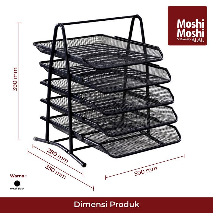 

Document Tray Desk Storage Rak Kertas File Dokumen 5 Susun Jaring Besi