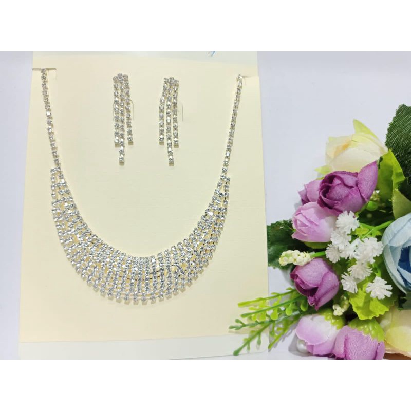 kalung 1 set anting kalung pesta kalung pengantin