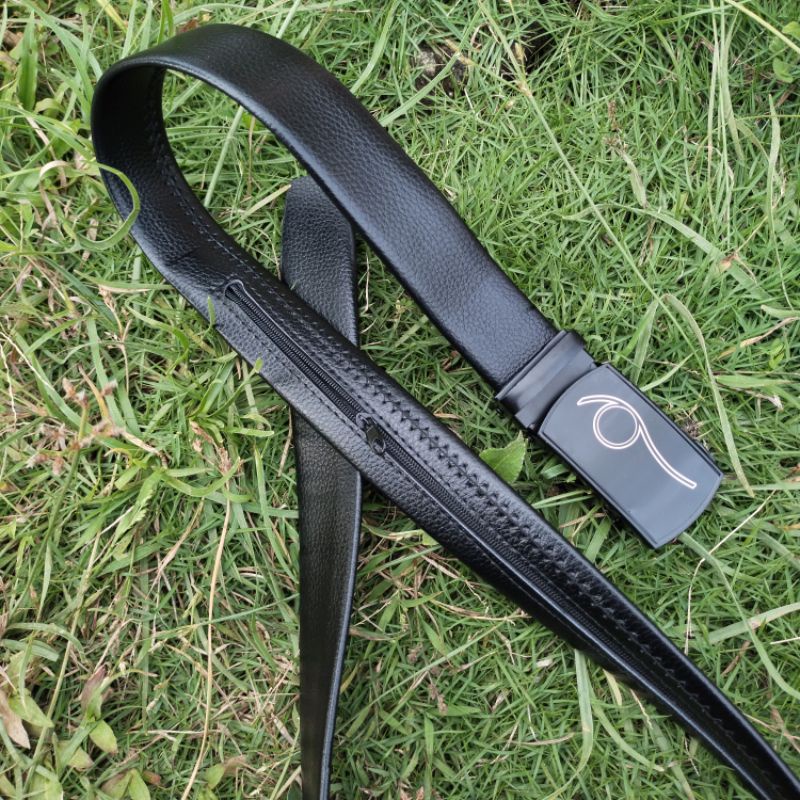 Ikat pinggang Rel Model Resleting Gesper Tempat Uang Rahasia