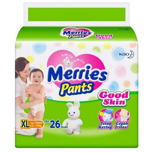 merries pants meries good skin maries size ukuran l 30 / m 34 / xl 26 dpb01