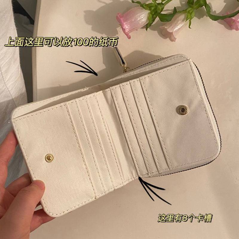 Sera Wallet 2022 New Simple Retro Wallet Small Wallet Female Students High-value Portable Buckle Short Wallet