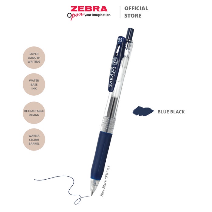 

Zebra Pulpen Gel Sarasa 05 1 lusin = 12 pcs