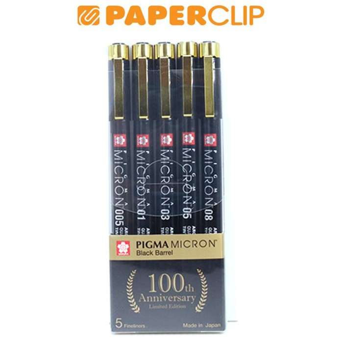 

BALLPOINT SAKURA PIGMA MICRON BLACK BARREL SET 5 XSDKB-5A