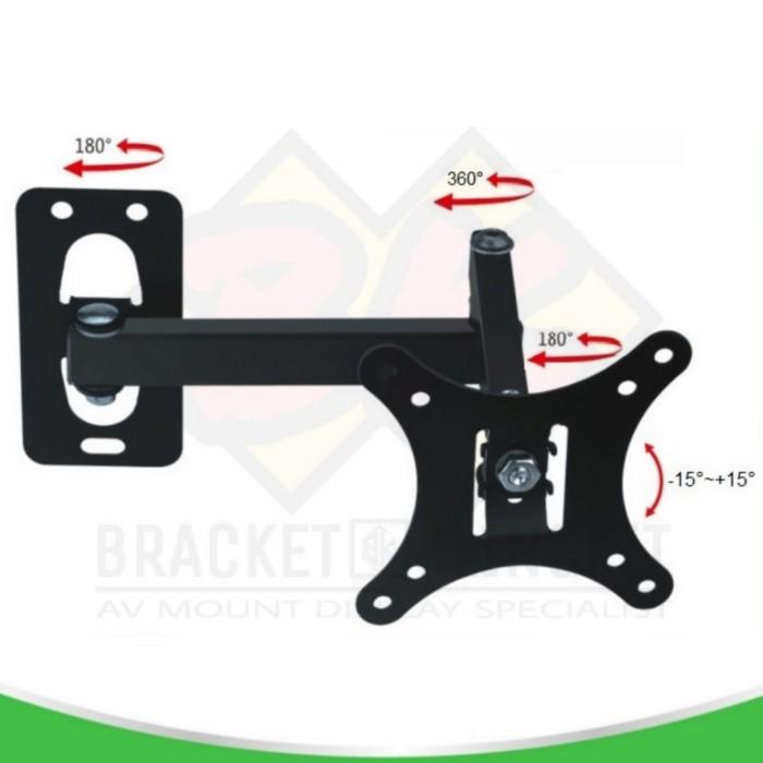 Bracket tv monitor swivel 10-26 inch Braket Monitor Dinding Swivel
