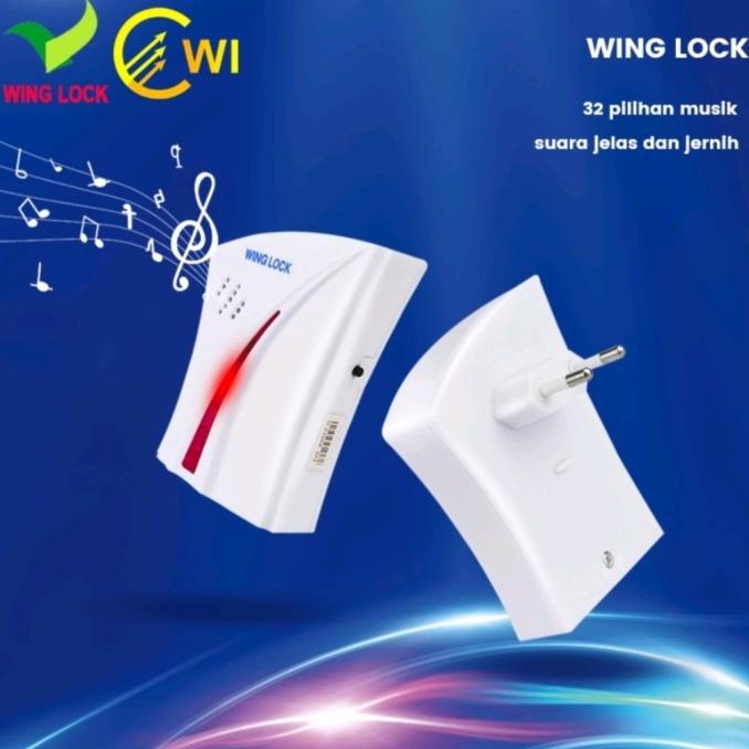 Bell Pintu Wing Lock Wireless 1 & 2 Remote/Door Bell