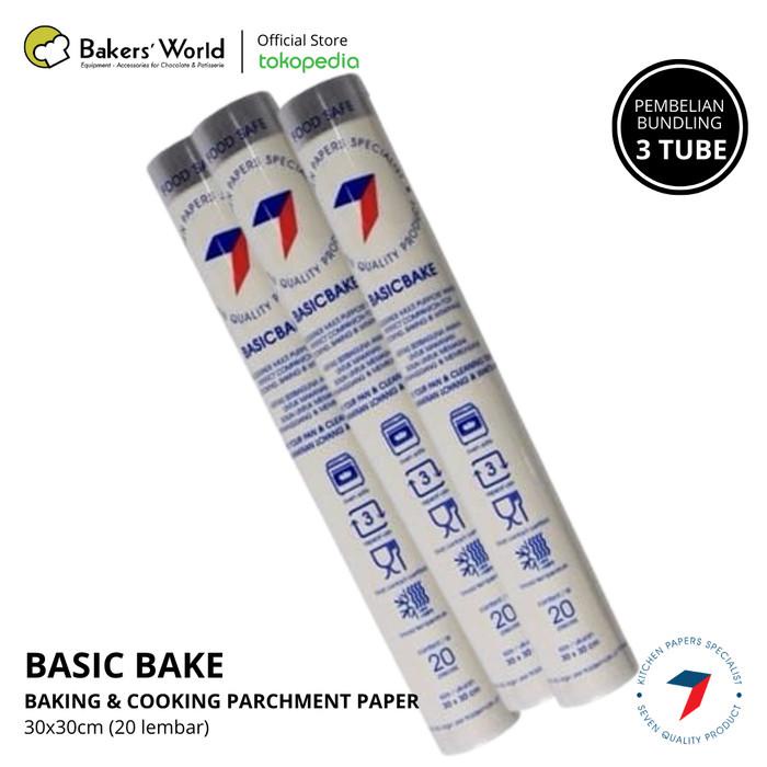 

Kertas Roti - Parchment Paper - SEVEN Baking Paper 30x30cm (3 tube)