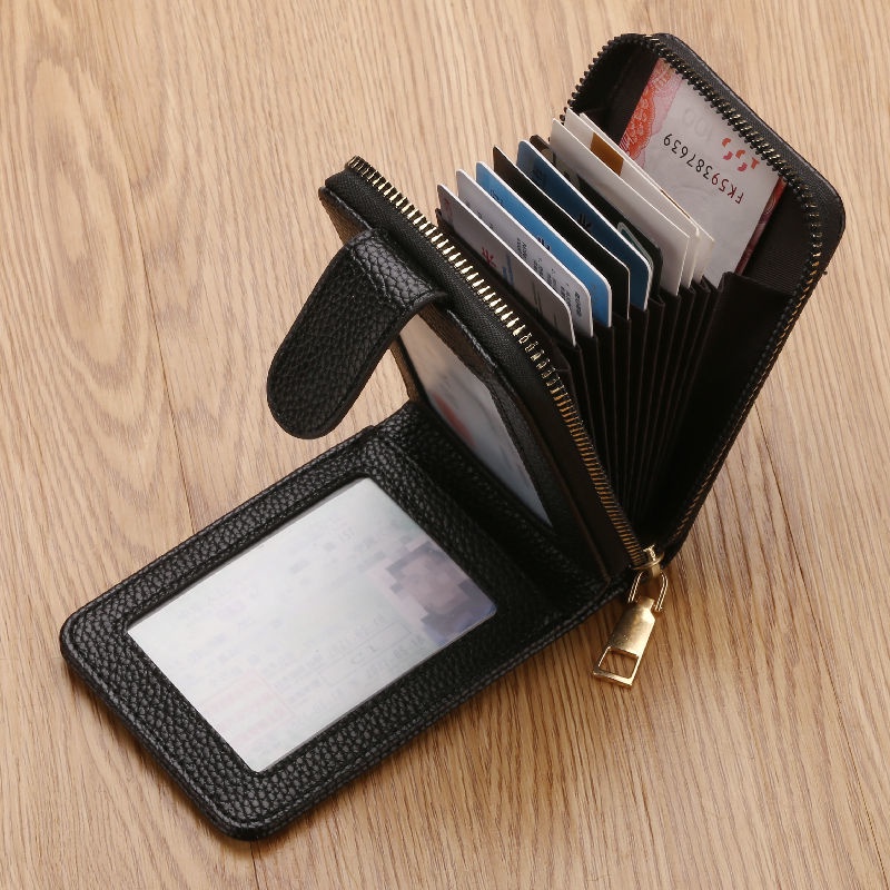 Sera SIM leather case female card bag multi-card protective cover men s SIM two-in-one multi-functional coin purse