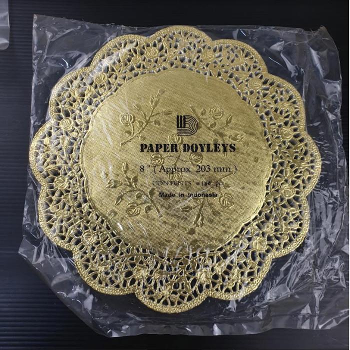 

Doyley Paper GOLD 8inch Doyles Paper Alas Toples Doiley Dolly Renda