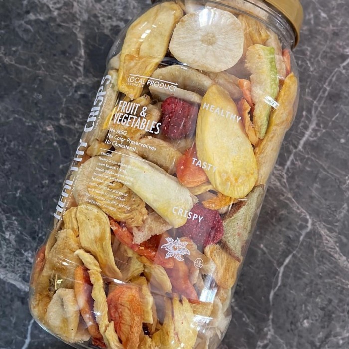 

HEALTHY CRISPS - SNACK - CEMILAN - MIX BUAH KERIPIK TOPLES JUMBO