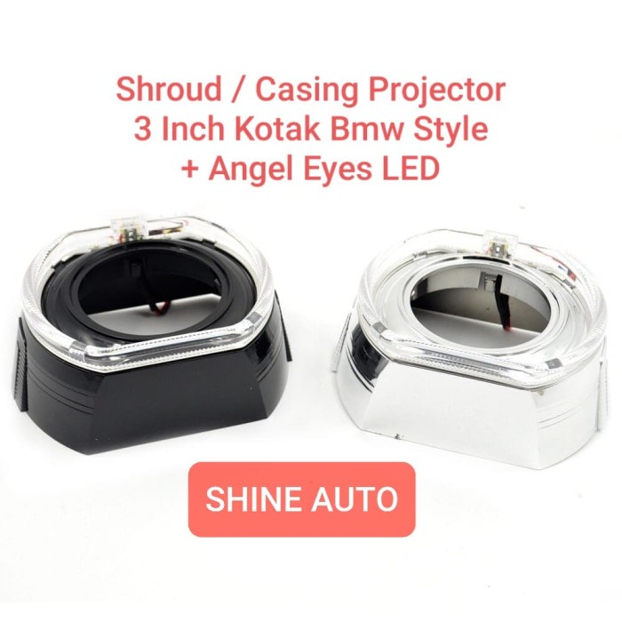 Terlaris Casing Shroud 3 Inch Projector Kotak / Model Bmw