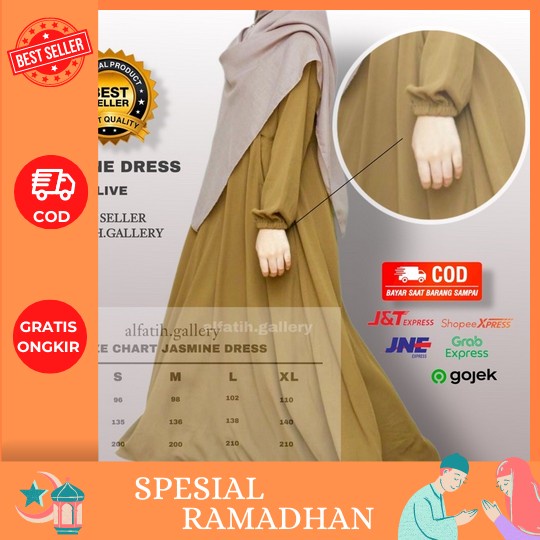 Baju Gamis Wanita Remaja Modern Pesta Lebaran Terbaru 2023 Set Cardi Habibah Model Elegan Tren Kekin
