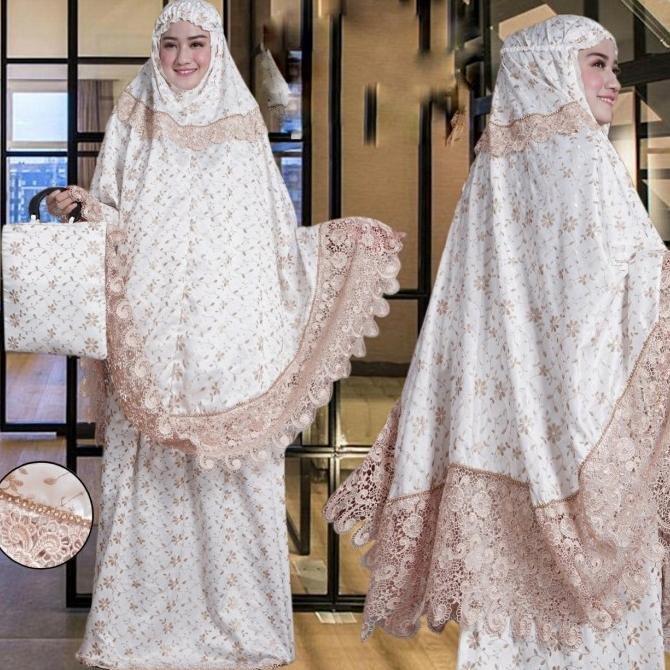 mukena dewasa putih jumbo bordir mewah mukena ramadan terbaru matahari