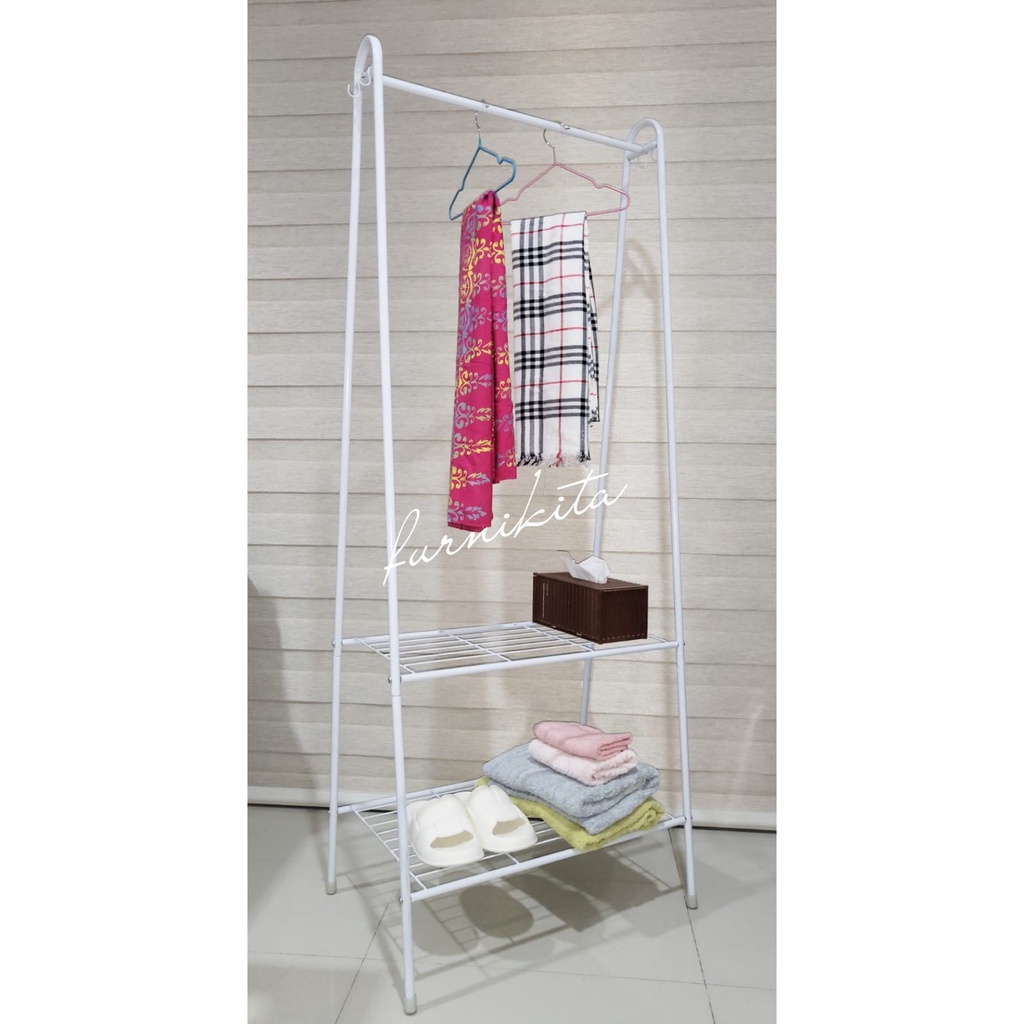 Stand Hanger Besi / Gantungan Baju / Rak Gantung Segitiga / Rak Pot Bunga Gantung