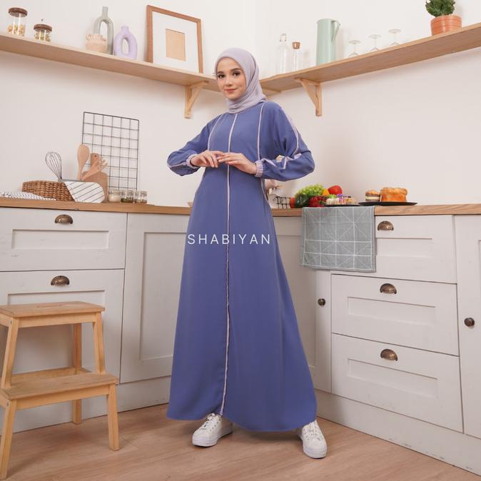 SH 366 Gamis Anak Remaja Moscrepe Polos By Shabiyan