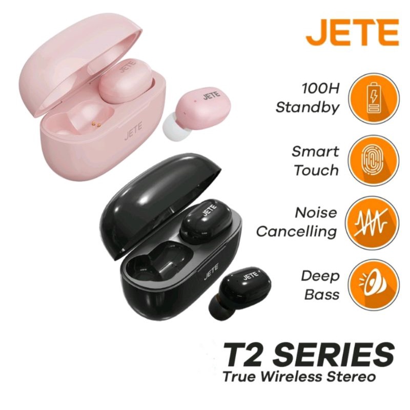 TWS Earbuds Headset Bluetooth JETE T2
