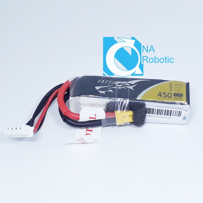 Baterai Lipo Tattu 450mAh 3S 75C XT30 11.1V