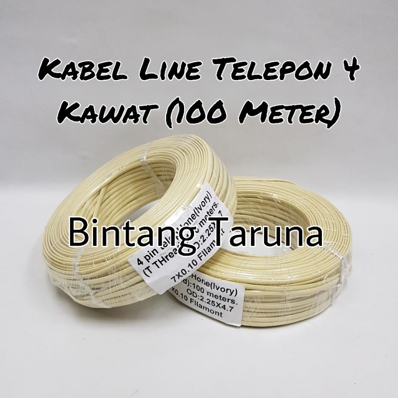 Kabel telepon 100 meter Kabel Roset Telepon RJ11 Kabel Line RJ-11