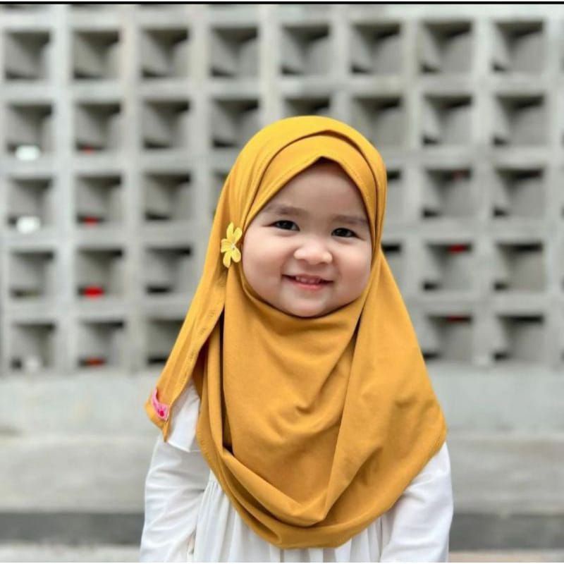 Pashmina instant anak SAKURA  / Hijab anak bayi SAKURA 0 - 3 tahun / jilbab instan kerudung anak perempuan