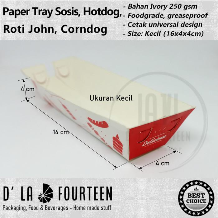 Terlaris Sosis Tray / Paper Tray Sosis / Hotdog / Sosis Besar / Hotang / Corndo