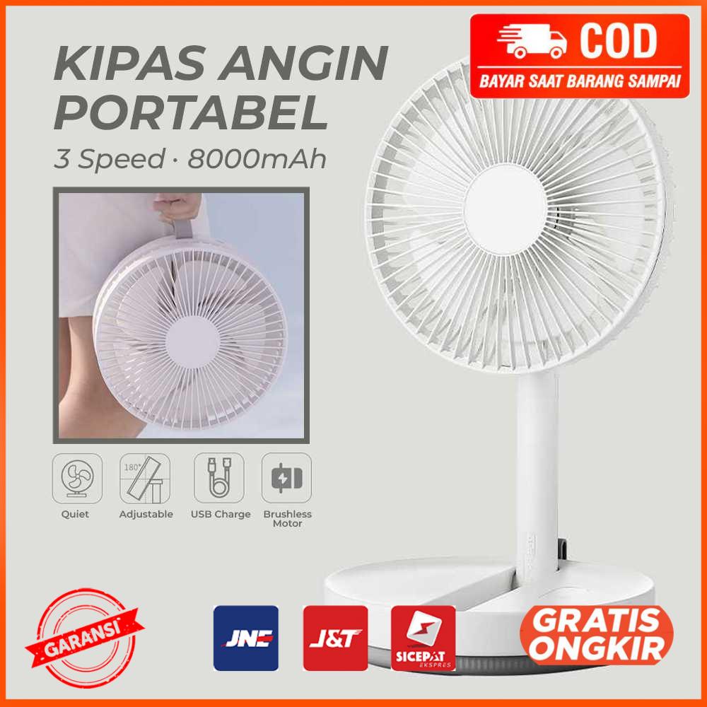 Kipas Angin Meja Portable USB 8000mAh LK8