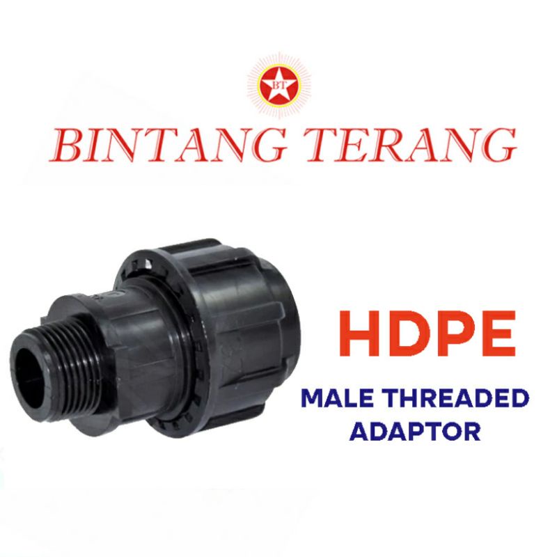 Male Adaptor HDPE 1" 32 mm / sock drat luar HDPE / sok drat luar