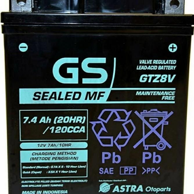 Aki R25 R-25 Cbr250 Xmax Gtz8V Mf Gs Astra Accu Gtz-8V Gs Gtz8-V Astra