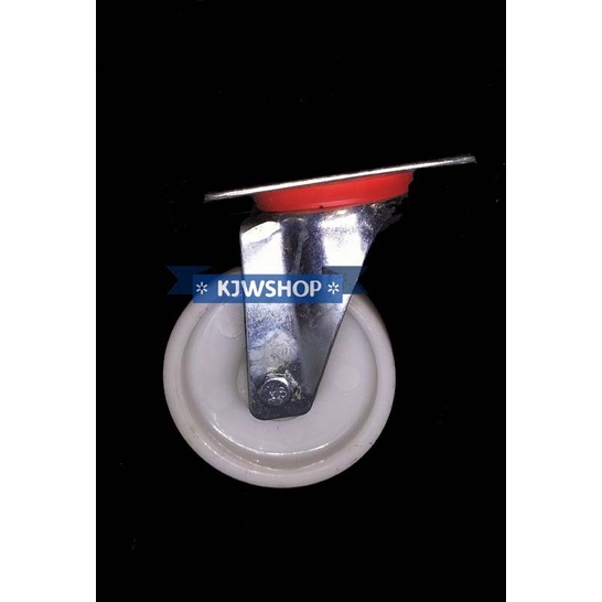 Roda Nilon Plastik Putih 5 inch Putar Roda Rak Etalase Troli 5inch murah